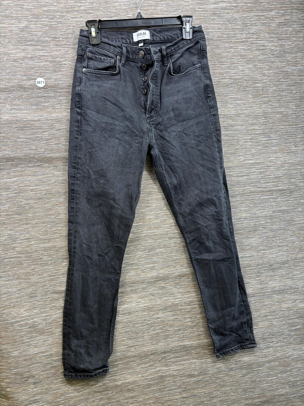 AGOLDE Nico High Rise Skinny Jeans Womens 27 Gray Charcoal Stretch Denim